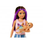 Bábika Barbie Skipper opatrovateľka – bábätko s doplnkami HJY33
